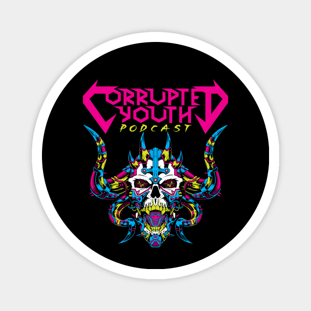 Corrupted Youth Podcast Space Demon Magnet by Gridcurrent